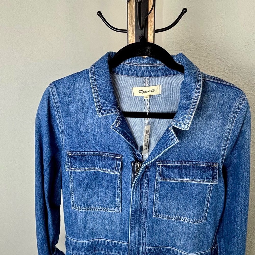 NWT: Madewell Long-Sleeve Denim Jumpsuit | Relaxed Fit Coveralls | 70s Inspired